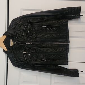 Michael Michael Kors leather biker jacket